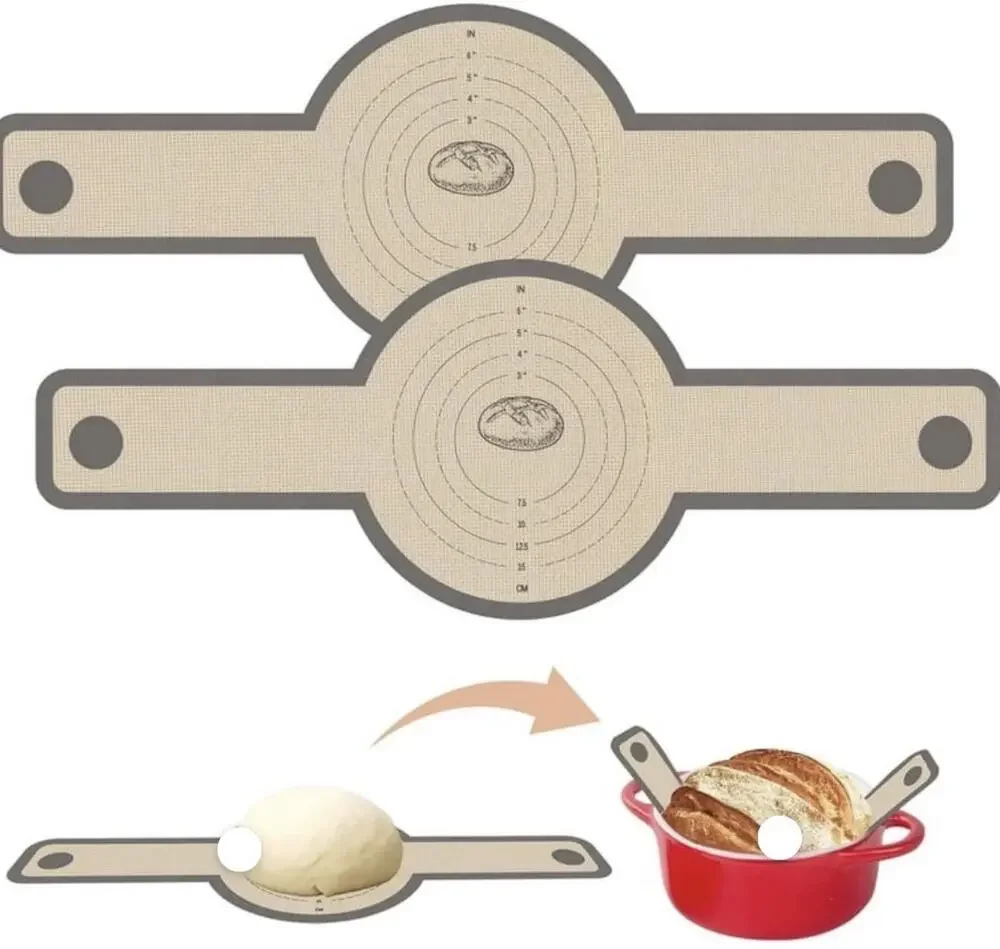 Silicone Bread Sling for Dutch Oven, 2 PCS Non-Stick & Easy Clean Reusable